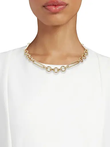 Foundrae Women's 18K Yellow Gold Oversized Chain Necklace - Yellow Gold | Thumbnail 2 Foundrae Women's 18K Yellow Gold Oversized Chain Necklace - Yellow Gold | Thumbnail 2
