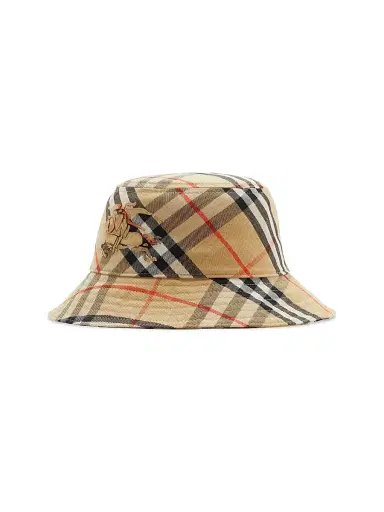 Burberry Men's Check Bucket Hat - Sand - Size Medium | Thumbnail 2 Burberry Men's Check Bucket Hat - Sand - Size Medium | Thumbnail 2
