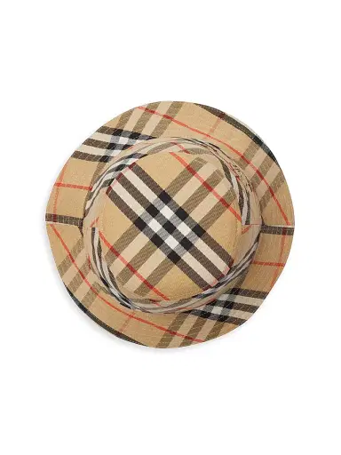 Burberry Men's Check Bucket Hat - Sand - Size Medium | Thumbnail 3 Burberry Men's Check Bucket Hat - Sand - Size Medium | Thumbnail 3