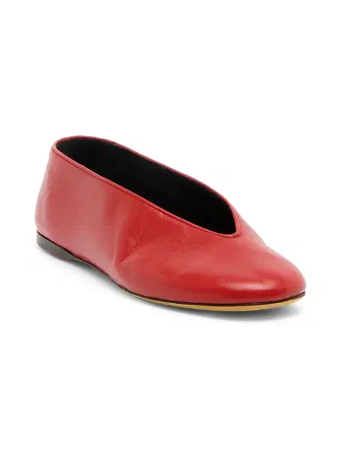 MOSCHINO Women's Duck Leather Flats - Red - Size 9 | Thumbnail 2 MOSCHINO Women's Duck Leather Flats - Red - Size 9 | Thumbnail 2