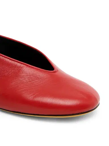 MOSCHINO Women's Duck Leather Flats - Red - Size 9 | Thumbnail 5 MOSCHINO Women's Duck Leather Flats - Red - Size 9 | Thumbnail 5