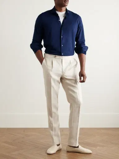 Loro Piana Andrew Slim-Fit Cotton-Jersey Shirt - Men | Thumbnail 2 Loro Piana Andrew Slim-Fit Cotton-Jersey Shirt - Men | Thumbnail 2