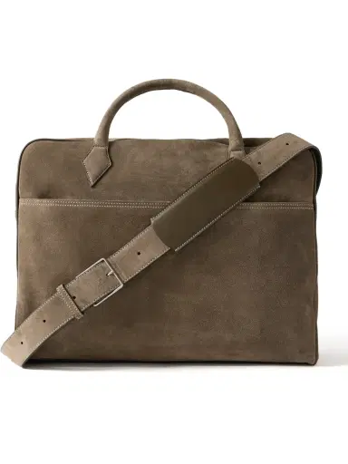 Métier Closer All Day Suede Briefcase - Men | Thumbnail 1 Métier Closer All Day Suede Briefcase - Men | Thumbnail 1