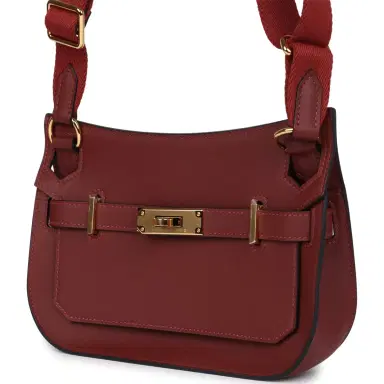HERMÈS Hermes Mini Jypsiere Rouge H Swift Gold Hardware | Thumbnail 5 HERMÈS Hermes Mini Jypsiere Rouge H Swift Gold Hardware | Thumbnail 5