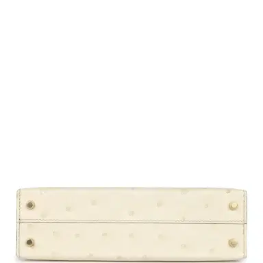HERMÈS Hermes Special Order (HSS) Kelly Sellier 20 Beton and Gris Tourterelle Ostrich Permabrass Hardware | Thumbnail 6 HERMÈS Hermes Special Order (HSS) Kelly Sellier 20 Beton and Gris Tourterelle Ostrich Permabrass Hardware | Thumbnail 6