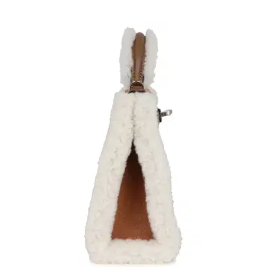 HERMÈS Hermes Teddy Kelly 20 Chamois Shearling and Swift Palladium Hardware | Thumbnail 4 HERMÈS Hermes Teddy Kelly 20 Chamois Shearling and Swift Palladium Hardware | Thumbnail 4