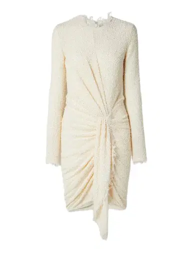Isabel Marant Ophelie Frayed Draped Bouclé Mini Dress | Thumbnail 1 Isabel Marant Ophelie Frayed Draped Bouclé Mini Dress | Thumbnail 1