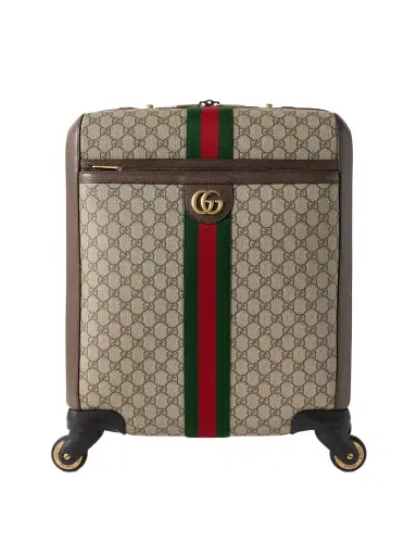 Gucci Savoy Leather-trimmed Printed Coated-canvas Suitcase | Thumbnail 1 Gucci Savoy Leather-trimmed Printed Coated-canvas Suitcase | Thumbnail 1