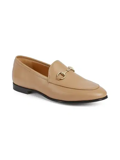 Gucci Women's Jordaan Horsebit Leather Loafers - Gloomy Almond - Size 5 | Thumbnail 2 Gucci Women's Jordaan Horsebit Leather Loafers - Gloomy Almond - Size 5 | Thumbnail 2