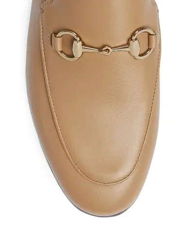 Gucci Women's Jordaan Horsebit Leather Loafers - Gloomy Almond - Size 5 | Thumbnail 4 Gucci Women's Jordaan Horsebit Leather Loafers - Gloomy Almond - Size 5 | Thumbnail 4