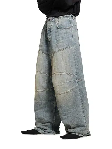 Balenciaga Men's George V Baggy Pants - Light Blue | Thumbnail 3 Balenciaga Men's George V Baggy Pants - Light Blue | Thumbnail 3