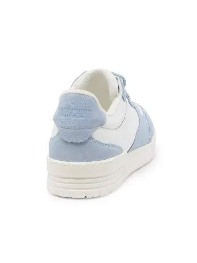 MOSCHINO Men's Streetball Colorblock Leather Sneakers | Thumbnail 3 MOSCHINO Men's Streetball Colorblock Leather Sneakers | Thumbnail 3