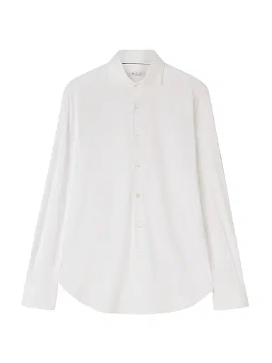 Loro Piana Men's Solid Cotton Button-Front Shirt - White | Thumbnail 1 Loro Piana Men's Solid Cotton Button-Front Shirt - White | Thumbnail 1