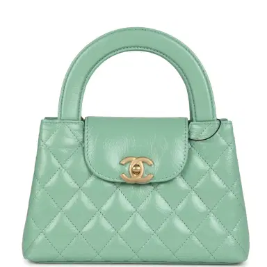 Chanel Chanel Small Kelly Shopper Light Green Shiny Aged Calfskin Brushed Gold Hardware | Thumbnail 1 Chanel Chanel Small Kelly Shopper Light Green Shiny Aged Calfskin Brushed Gold Hardware | Thumbnail 1