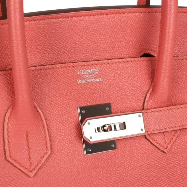 HERMÈS Pre-owned Hermes Birkin 35 Flamingo Epsom Palladium Hardware | Thumbnail 7 HERMÈS Pre-owned Hermes Birkin 35 Flamingo Epsom Palladium Hardware | Thumbnail 7