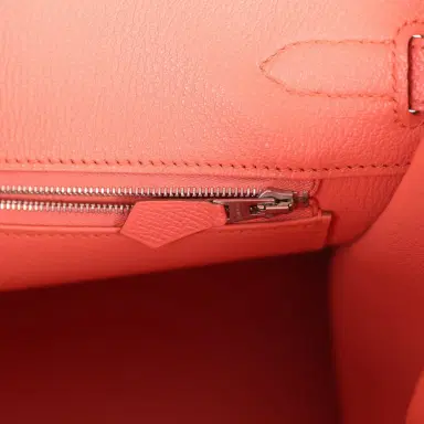 HERMÈS Pre-owned Hermes Birkin 35 Flamingo Epsom Palladium Hardware | Thumbnail 9 HERMÈS Pre-owned Hermes Birkin 35 Flamingo Epsom Palladium Hardware | Thumbnail 9