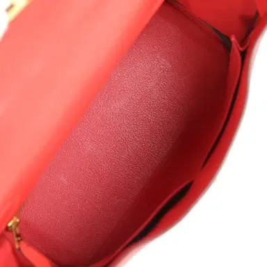 HERMÈS Pre-owned Hermes Kelly Retourne 28 Rouge Pivoine Togo Gold Hardware | Thumbnail 8 HERMÈS Pre-owned Hermes Kelly Retourne 28 Rouge Pivoine Togo Gold Hardware | Thumbnail 8