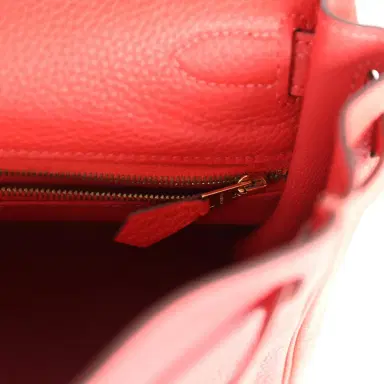 HERMÈS Pre-owned Hermes Kelly Retourne 28 Rouge Pivoine Togo Gold Hardware | Thumbnail 9 HERMÈS Pre-owned Hermes Kelly Retourne 28 Rouge Pivoine Togo Gold Hardware | Thumbnail 9