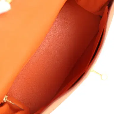 HERMÈS Vintage Hermes Kelly Retourne 32 Orange Togo Gold Hardware | Thumbnail 8 HERMÈS Vintage Hermes Kelly Retourne 32 Orange Togo Gold Hardware | Thumbnail 8