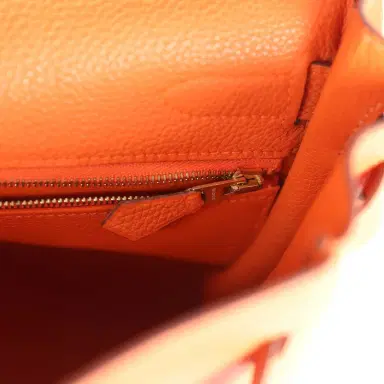HERMÈS Vintage Hermes Kelly Retourne 32 Orange Togo Gold Hardware | Thumbnail 9 HERMÈS Vintage Hermes Kelly Retourne 32 Orange Togo Gold Hardware | Thumbnail 9