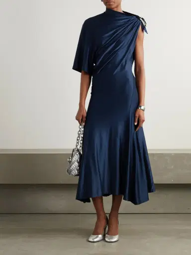 Rabanne Embellished Satin Midi Dress | Thumbnail 2 Rabanne Embellished Satin Midi Dress | Thumbnail 2