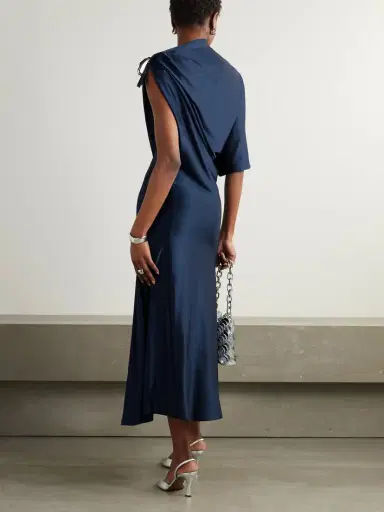 Rabanne Embellished Satin Midi Dress | Thumbnail 3 Rabanne Embellished Satin Midi Dress | Thumbnail 3
