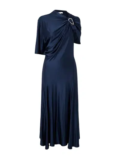Rabanne Embellished Satin Midi Dress | Thumbnail 1 Rabanne Embellished Satin Midi Dress | Thumbnail 1