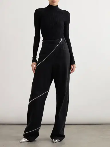 Alaïa Zip-embellished Wide-leg Jeans | Thumbnail 2 Alaïa Zip-embellished Wide-leg Jeans | Thumbnail 2