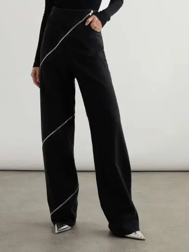 Alaïa Zip-embellished Wide-leg Jeans | Thumbnail 3 Alaïa Zip-embellished Wide-leg Jeans | Thumbnail 3