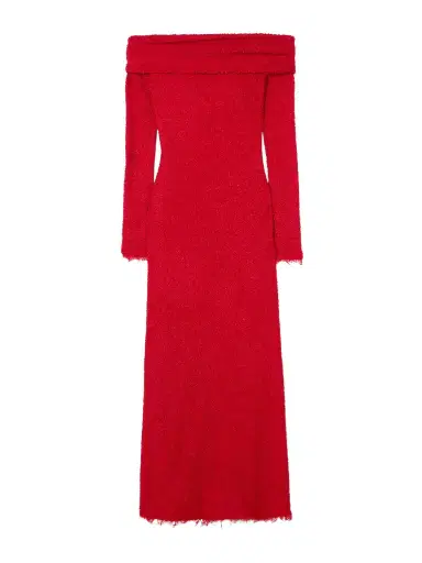 Isabel Marant Ormany Frayed Off-the-shoulder Bouclé Maxi Dress | Thumbnail 1 Isabel Marant Ormany Frayed Off-the-shoulder Bouclé Maxi Dress | Thumbnail 1