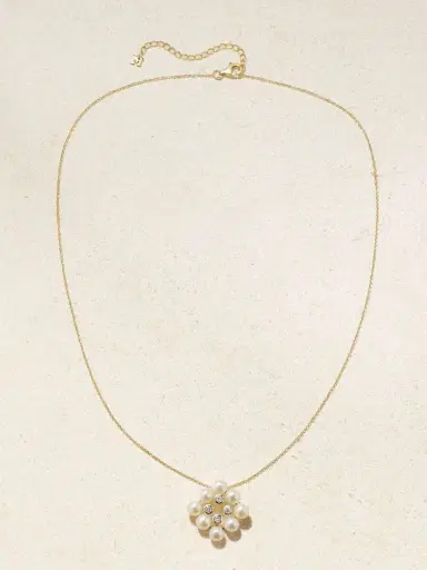 Mateo 14-karat Yellow And White Gold, Pearl And Diamond Necklace | Thumbnail 4 Mateo 14-karat Yellow And White Gold, Pearl And Diamond Necklace | Thumbnail 4