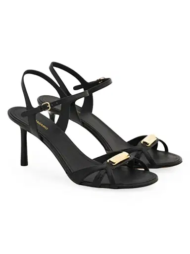 FERRAGAMO Women's Dasy 70MM Leather Sandals - Nero | Thumbnail 2 FERRAGAMO Women's Dasy 70MM Leather Sandals - Nero | Thumbnail 2