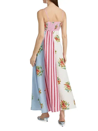 ASTON STUDIO Women's Lucille Belted Floral Linen Shirtdress - Multi Bouquet - Size 4 | Thumbnail 5 ASTON STUDIO Women's Lucille Belted Floral Linen Shirtdress - Multi Bouquet - Size 4 | Thumbnail 5