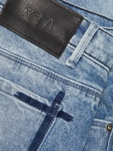 RTA Men's Bryant Distressed Skinny Jeans - Distressed Vintage Blue - Size 28 | Thumbnail 7 RTA Men's Bryant Distressed Skinny Jeans - Distressed Vintage Blue - Size 28 | Thumbnail 7
