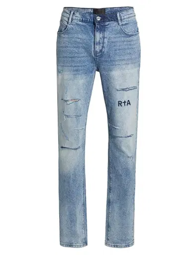 RTA Men's Bryant Distressed Skinny Jeans - Distressed Vintage Blue - Size 28 | Thumbnail 1 RTA Men's Bryant Distressed Skinny Jeans - Distressed Vintage Blue - Size 28 | Thumbnail 1