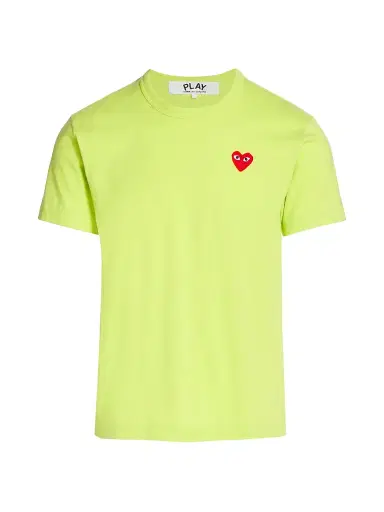 Comme des Garçons PLAY Men's Play Heart T-Shirt - Green - Size Small | Thumbnail 1 Comme des Garçons PLAY Men's Play Heart T-Shirt - Green - Size Small | Thumbnail 1