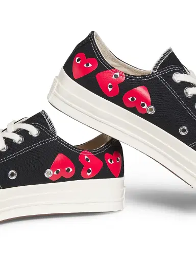 Comme des Garçons PLAY Unisex CdG PLAY x Converse Men's Chuck Taylor All Star Multi-Heart Low-Top Sneakers | Thumbnail 5 Comme des Garçons PLAY Unisex CdG PLAY x Converse Men's Chuck Taylor All Star Multi-Heart Low-Top Sneakers | Thumbnail 5