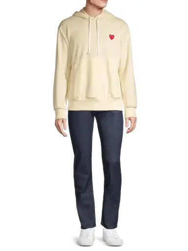 Comme des Garçons PLAY Men's Embroidered Heart Hoodie - Black - Size Small | Thumbnail 2 Comme des Garçons PLAY Men's Embroidered Heart Hoodie - Black - Size Small | Thumbnail 2