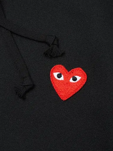 Comme des Garçons PLAY Men's Embroidered Heart Hoodie - Black - Size Small | Thumbnail 6 Comme des Garçons PLAY Men's Embroidered Heart Hoodie - Black - Size Small | Thumbnail 6