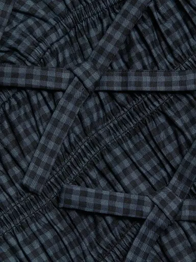 Reformation Women's Lauryn Gingham Peplum Top - Dark Slate Check | Thumbnail 7 Reformation Women's Lauryn Gingham Peplum Top - Dark Slate Check | Thumbnail 7
