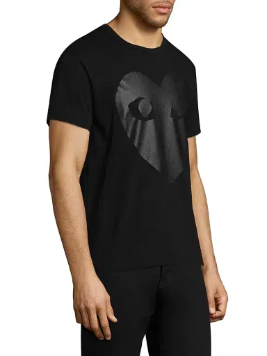 Comme des Garçons PLAY Men's Large Heart Cotton Tee - Black | Thumbnail 4 Comme des Garçons PLAY Men's Large Heart Cotton Tee - Black | Thumbnail 4