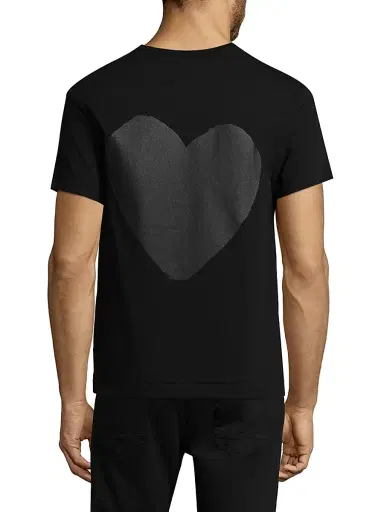 Comme des Garçons PLAY Men's Large Heart Cotton Tee - Black | Thumbnail 5 Comme des Garçons PLAY Men's Large Heart Cotton Tee - Black | Thumbnail 5