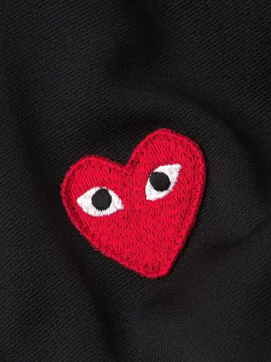 Comme des Garçons PLAY Men's Signature Logo Zip-Front Hoodie - Black - Size Medium | Thumbnail 6 Comme des Garçons PLAY Men's Signature Logo Zip-Front Hoodie - Black - Size Medium | Thumbnail 6