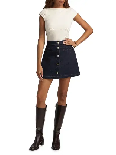 Reformation Women's Madelyn Knit Top - Fior Di Latte | Thumbnail 2 Reformation Women's Madelyn Knit Top - Fior Di Latte | Thumbnail 2