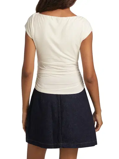 Reformation Women's Madelyn Knit Top - Fior Di Latte | Thumbnail 5 Reformation Women's Madelyn Knit Top - Fior Di Latte | Thumbnail 5