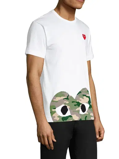 Comme des Garçons PLAY Men's Half Camo Heart Tee | Thumbnail 4 Comme des Garçons PLAY Men's Half Camo Heart Tee | Thumbnail 4