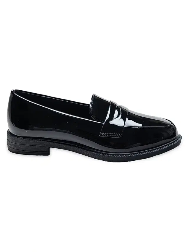 Faux Patent Leather Penny Loafers - Black 5 (Child) Faux Patent Leather Penny Loafers - Black 5 (Child)