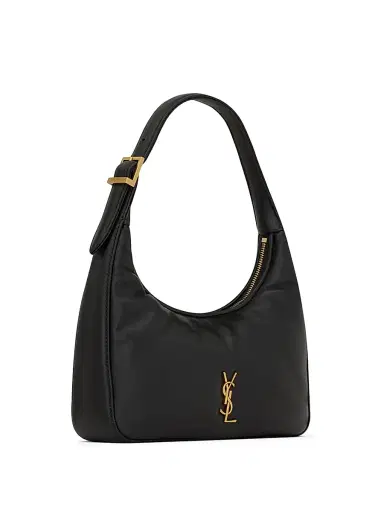 Saint Laurent Women's Calypso Mini Hobo Bag in Plunged Lambskin - Black | Thumbnail 5 Saint Laurent Women's Calypso Mini Hobo Bag in Plunged Lambskin - Black | Thumbnail 5