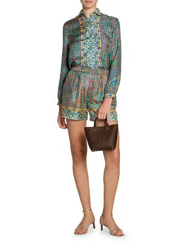 Etro Women's Extra-Small Essential Paisley Shopper Tote Bag - Brown | Thumbnail 3 Etro Women's Extra-Small Essential Paisley Shopper Tote Bag - Brown | Thumbnail 3