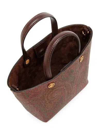 Etro Women's Extra-Small Essential Paisley Shopper Tote Bag - Brown | Thumbnail 4 Etro Women's Extra-Small Essential Paisley Shopper Tote Bag - Brown | Thumbnail 4